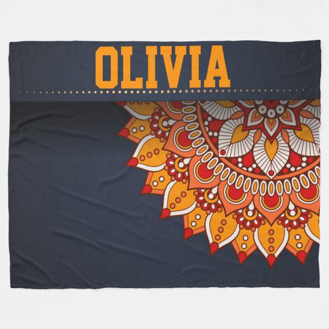 Manta Polar Mandala Fleece Blanket (Frente (Horizontal))