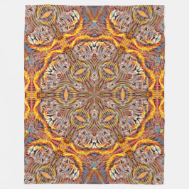 Manta Polar Mandala geométrica de ilusión óptica de león 3D