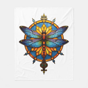 Manta Polar Mandalá Libélula Luminosa Geometría Sagrada Espiri