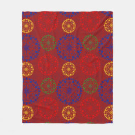 Manta Polar Mandala nevada simple con textura