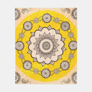 Manta Polar Mandala Ornamental: Diseño de estilo étnico.