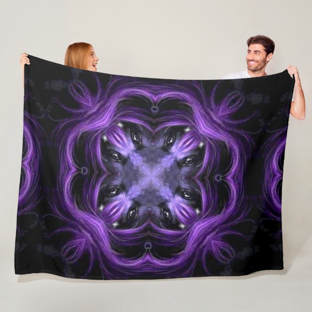 Manta Polar Mandala oscura de la rueda del alcohol del Shaman (In situ)