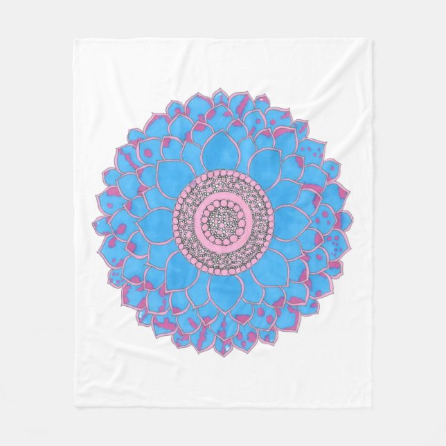 Manta Polar Mandala Print (Anverso)