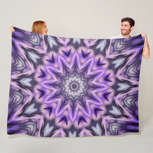 Manta Polar Mandala púrpura de Lilac