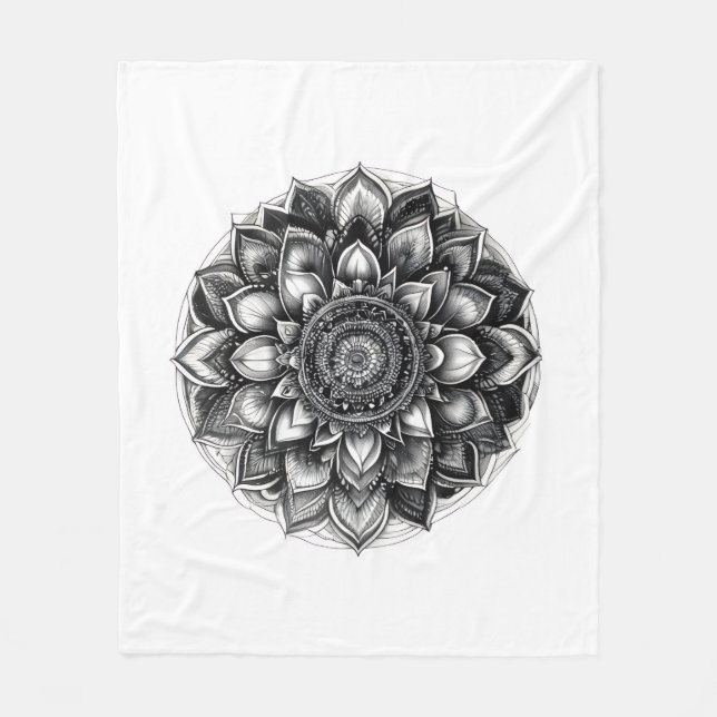 Manta Polar mandala throw blanket (Anverso)