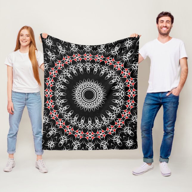 Manta Polar Mandala Tribal Celta ( Rojo ) (In situ)