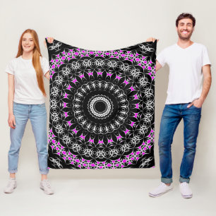 Manta Polar Mandalá Tribal Celta ( Rosa )