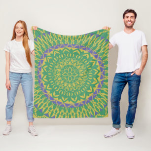 Manta Polar Mandala verde