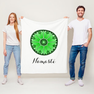 Manta Polar Mandala verde moderna para nombrar