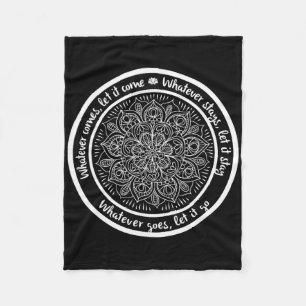 Manta Polar Mandalas de Meditación para lo que Venga Frases de