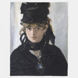 Manta Polar Manet - Berthe Morisot con un ramo de violetas