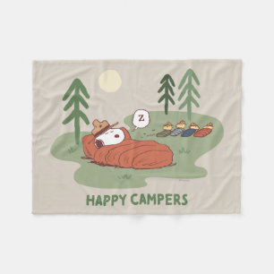 Manta Polar Maní   Camperas para dormir Snoopy & Woodstock