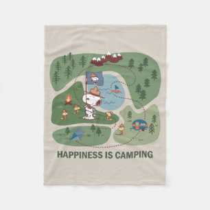 Manta Polar Maní   Mapa del campamento Snoopy & Woodstock