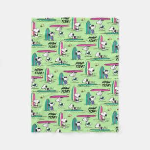 Manta Polar Maní   Patrón de marea alta del océano Snoopy