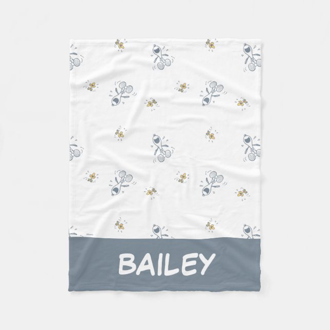 Manta Polar Maní | Patrón de risas Snoopy & Woodstock (Anverso)