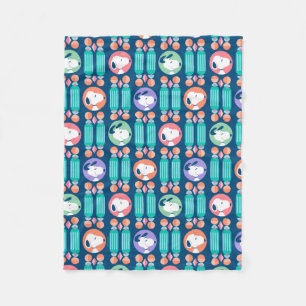 Manta Polar Maní   Patrón de sueños de deco azul oscuro Snoopy