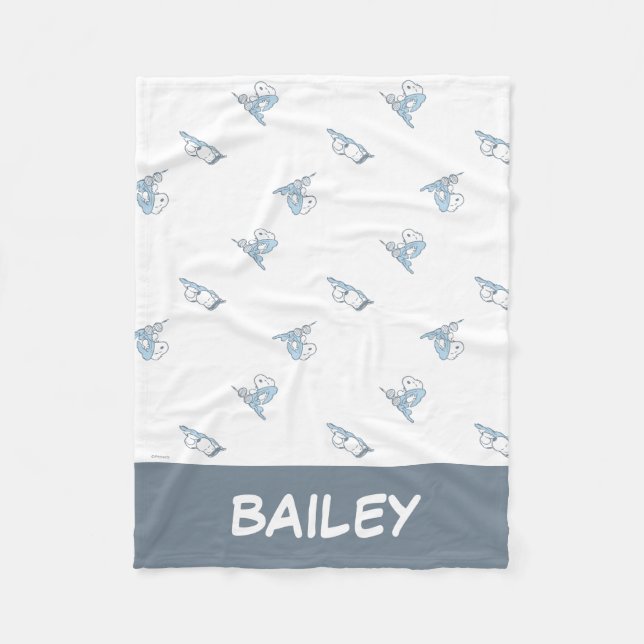 Manta Polar Maní | Patrón de tiempo Nap de Snoopy (Anverso)