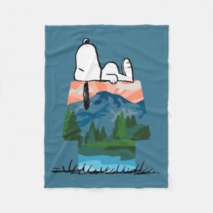 Manta Polar Maní   Snoopy Dog Sunset View