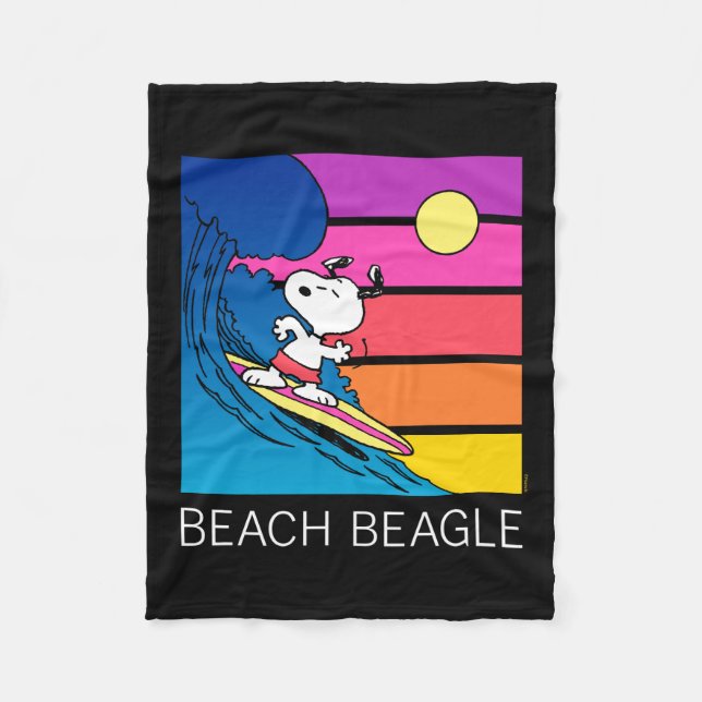 Manta Polar Maní | Snoopy Surfing (Anverso)