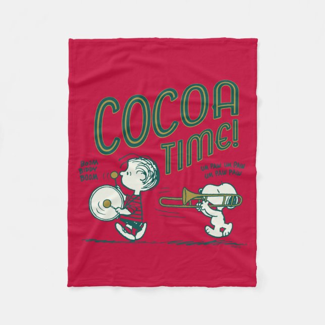 Manta Polar Maní | Tiempo de Snoopy & Linus Cocoa (Anverso)