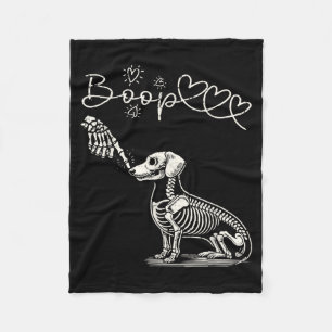 Manta Polar Mano de esqueleto toca nariz Boop Dachshund Perro