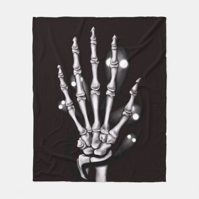 Manta Polar Mano del esqueleto de los fantasmas góticos (Anverso)