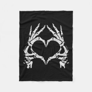 Manta Polar Manos del corazón - Halloween - Skeleton manos Cor