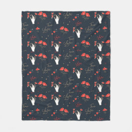 Manta Polar Manos y flores de amor verdaderas