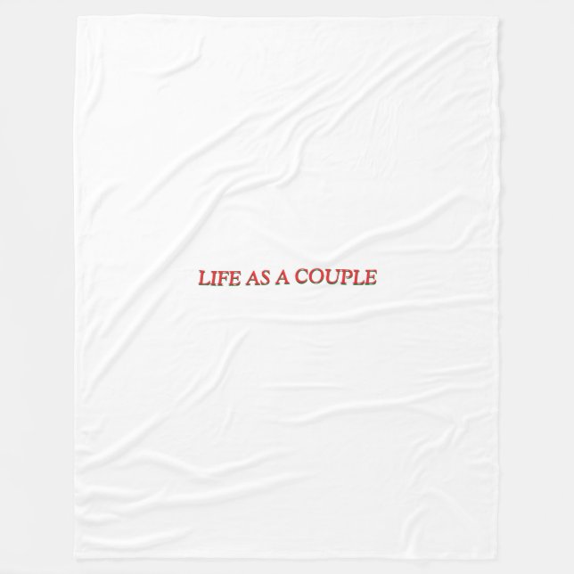 Manta Polar "Manta Vida En Pareja Amor Romántico Hogar (Anverso)