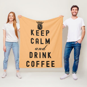 MANTA POLAR MANTÉN LA CALMA Y BEBE CAFE - AMANTE DEL CAFE
