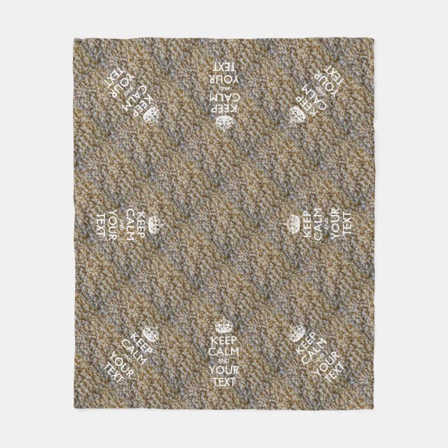 Manta Polar Mantener La Calma Personalizada Y Su Palomitas De  (Anverso)