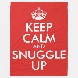 Manta Polar Mantenga la calma y acurruque (grande)