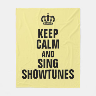 Manta Polar Mantenga tranquilo y cante Showtunes