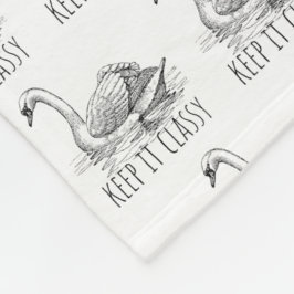 Manta Polar Manténgalo con Clase Elegante Cisne