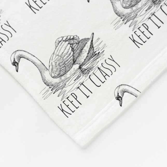 Manta Polar Manténgalo con Clase Elegante Cisne (Esquina)