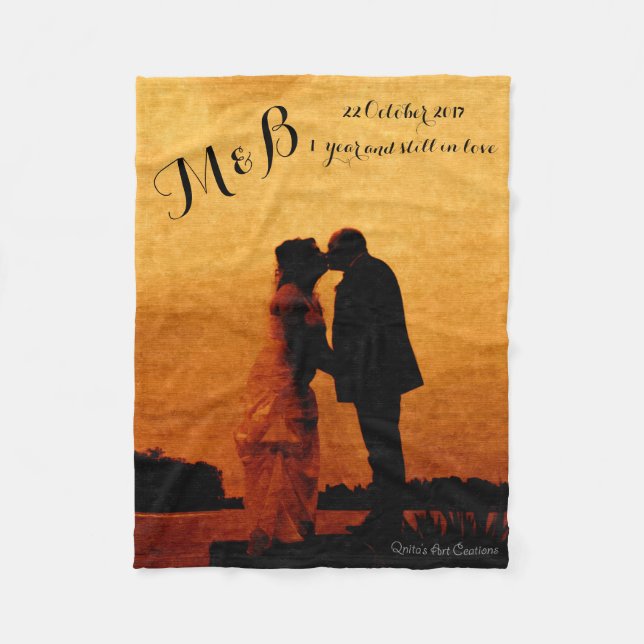 Manta Polar Mantenimiento del primer año del aniversario del b (Anverso)