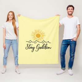 Manta Polar Mantente Funda Dorada - Suave, cálida y completa