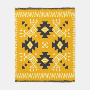 Manta Polar Mantequilla cuadrada, batik floral paisley.