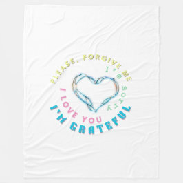 Manta Polar Mantra curadora de Ho'oponopono - Espiritual azul 