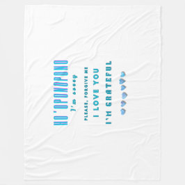 Manta Polar Mantra curadora de Ho'oponopono - Espiritual azul 