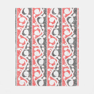 Manta Polar Maori Kowhaiwhai, patrón confuso