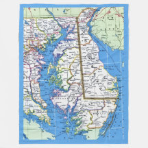 Mapa Antiguo de Delaware - Maryland