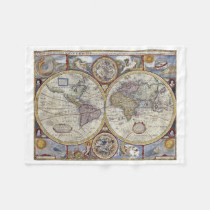 Manta Polar Mapa Antiguo del Mundo #3