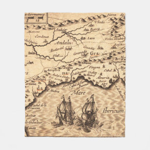 Manta Polar Mapa antiguo inspirado (3)