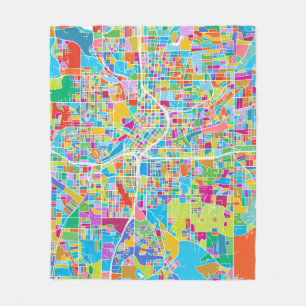 Manta Polar Mapa colorido de Atlanta