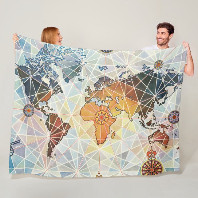 Manta Polar Mapa de Air Afrique del mundo (In situ)