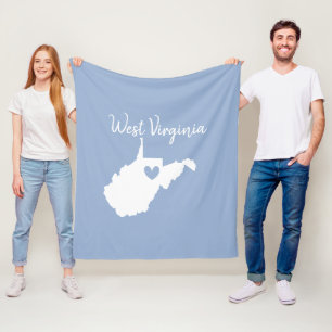 Manta Polar Mapa de amor del estado de Virginia Occidental