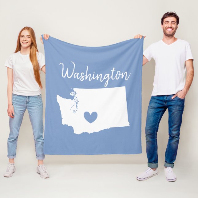 Manta Polar Mapa de amor del estado del hogar de Washington (In situ)