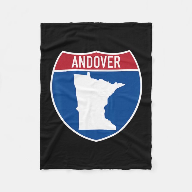 Manta Polar Mapa de Andover Minnesota Señal de carretera inter (Anverso)