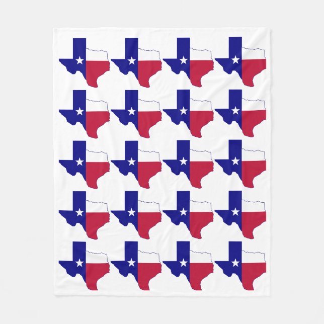 Manta Polar Mapa de bandera de Texas (Anverso)